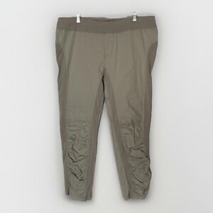 XCVI Wearables Cropped Ruched Pull On Pants Womens XL Gray Elastic Waist